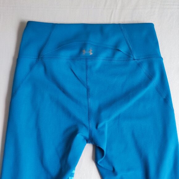 Under Armour Active wear leggings women's size 6 ? teal colour geometric pattern - Picture 4 of 9